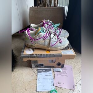 Nike dunk low off-white lot 21 sneakers men’s 13